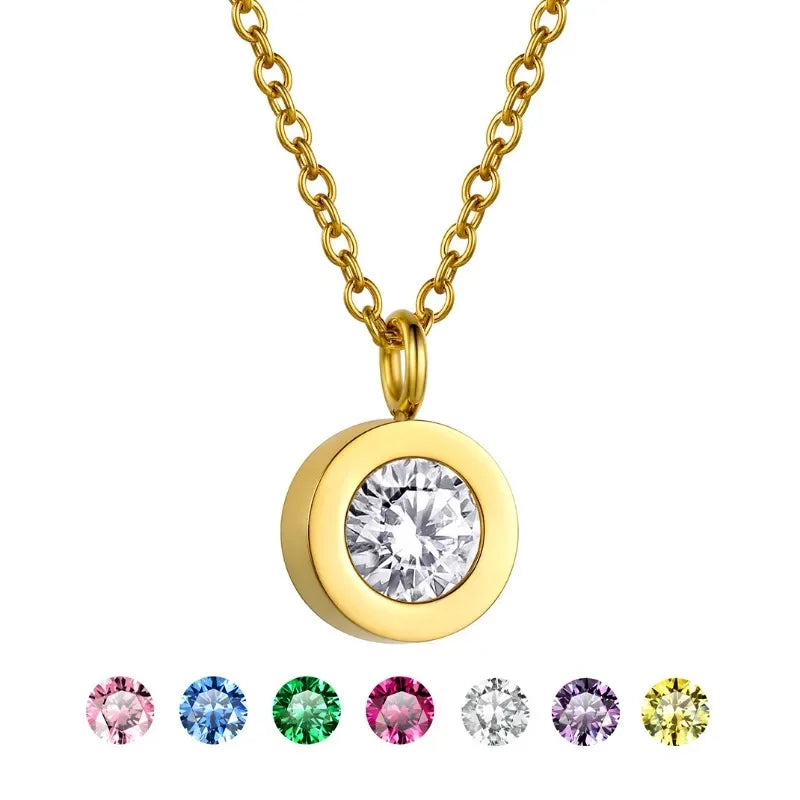 Zirconia Birthstone Necklace