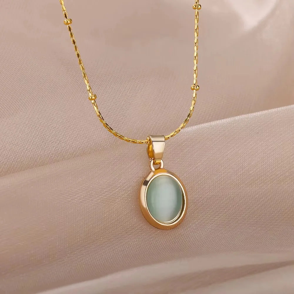 Oval Opal Pendant