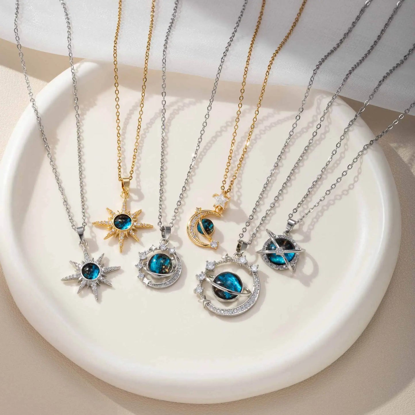 Starry Sky Planet Pendant