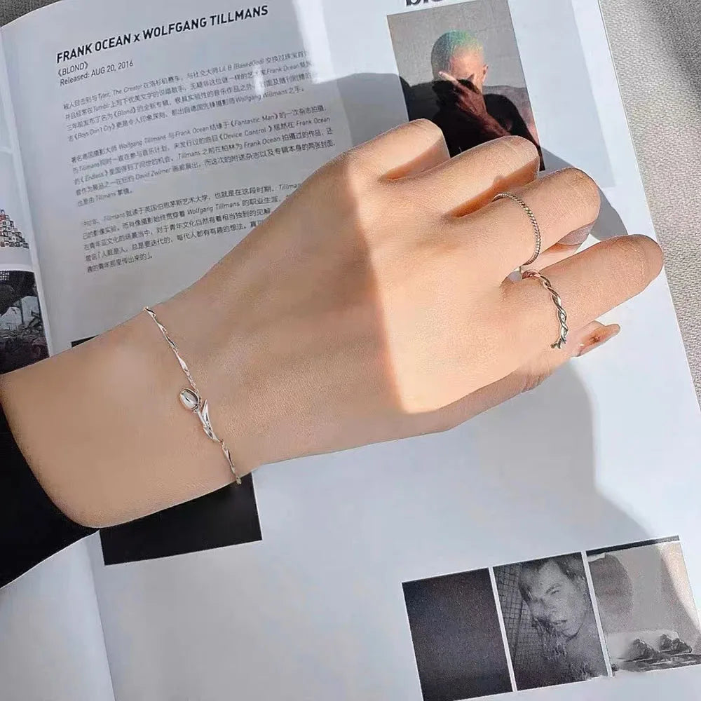 Silver Tulip Bracelet