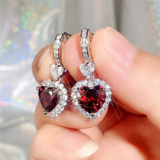 Heart Cubic Zirconia Earrings