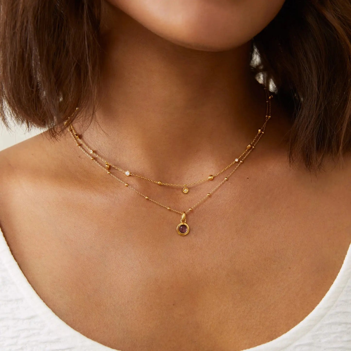 Geometry Birthstone Pendant