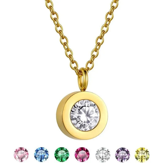 Zirconia Birthstone Necklace