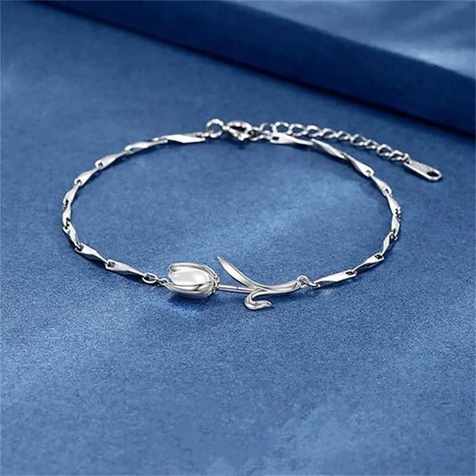 Silver Tulip Bracelet