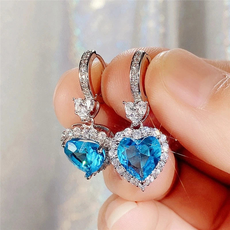 Heart Cubic Zirconia Earrings