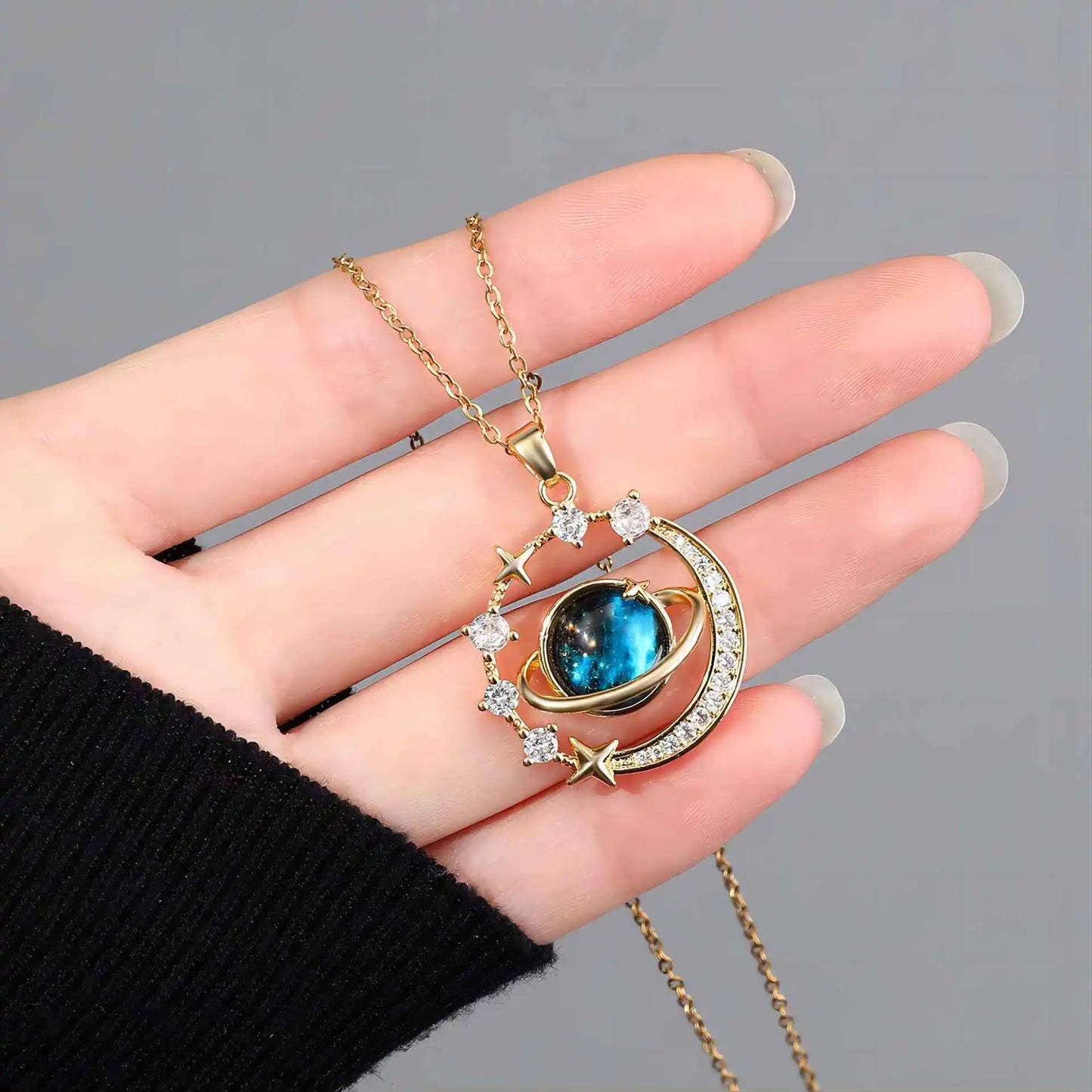 Starry Sky Planet Pendant