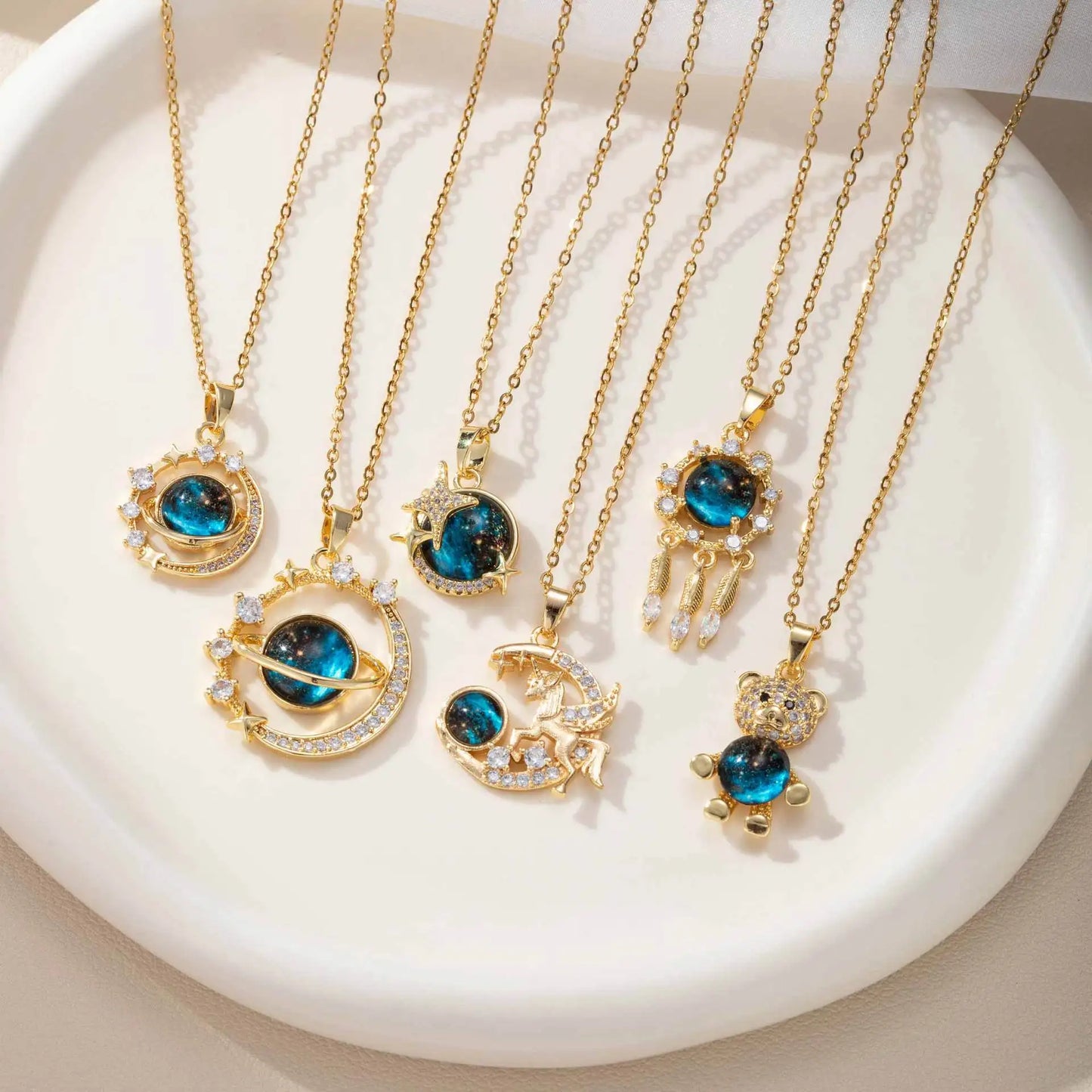 Starry Sky Planet Pendant