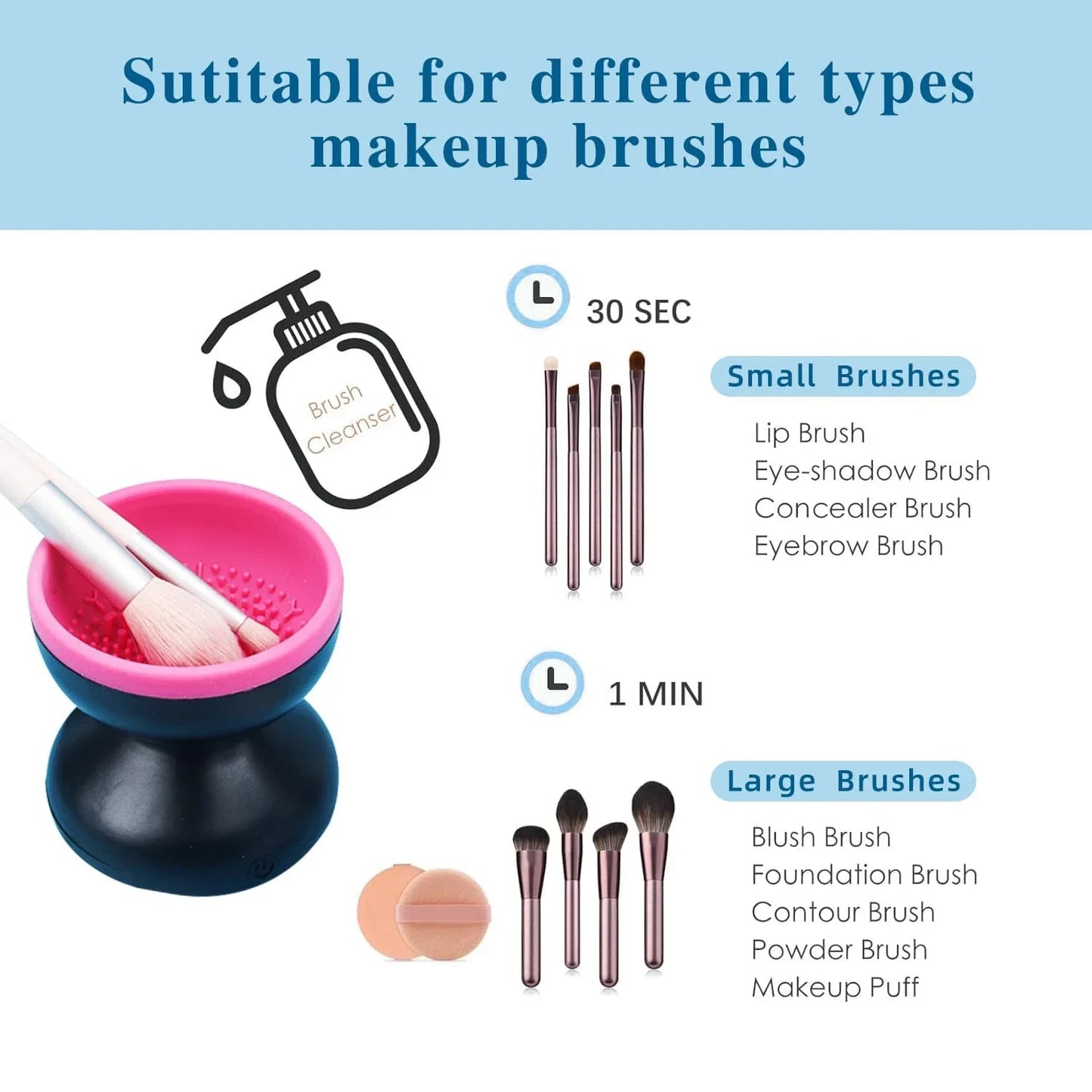 Electric Makeup Brush cleaner