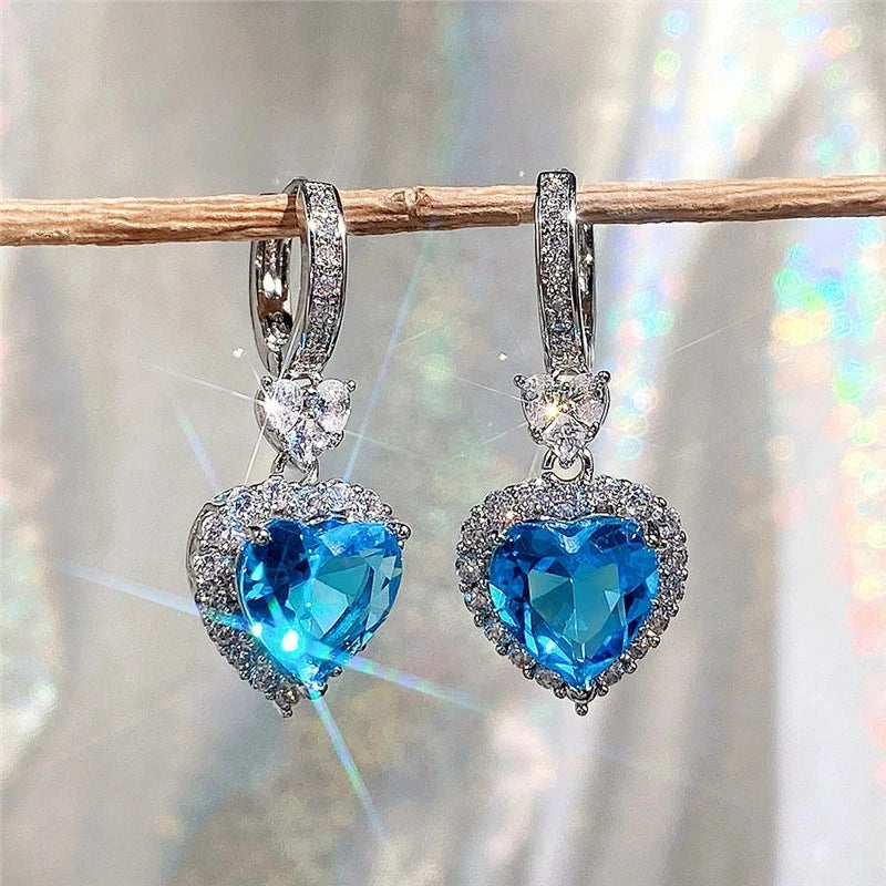 Heart Cubic Zirconia Earrings