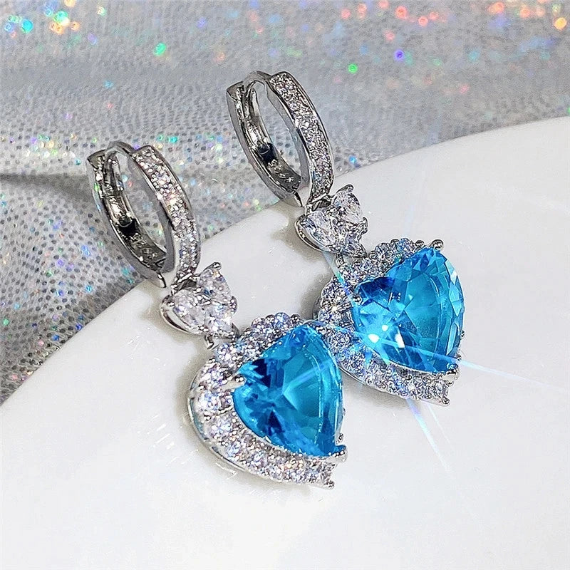 Heart Cubic Zirconia Earrings