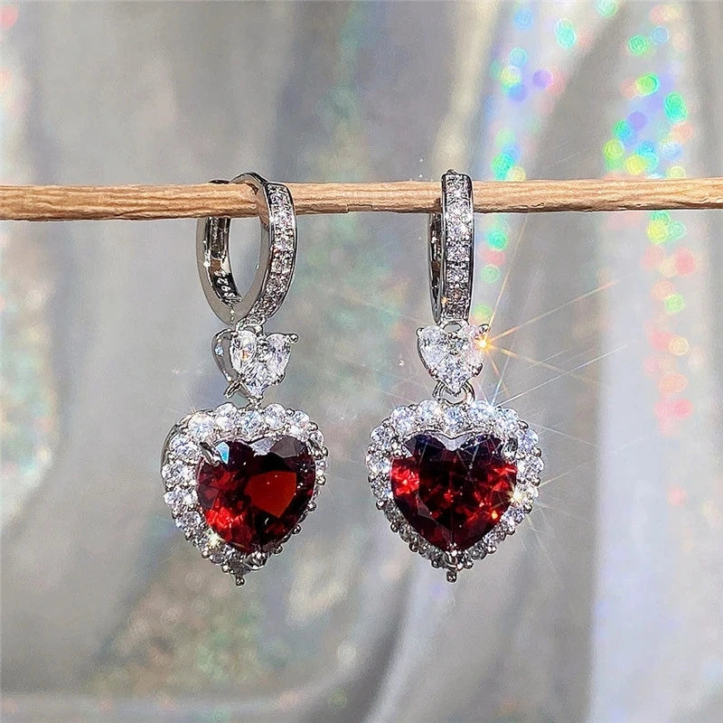 Heart Cubic Zirconia Earrings