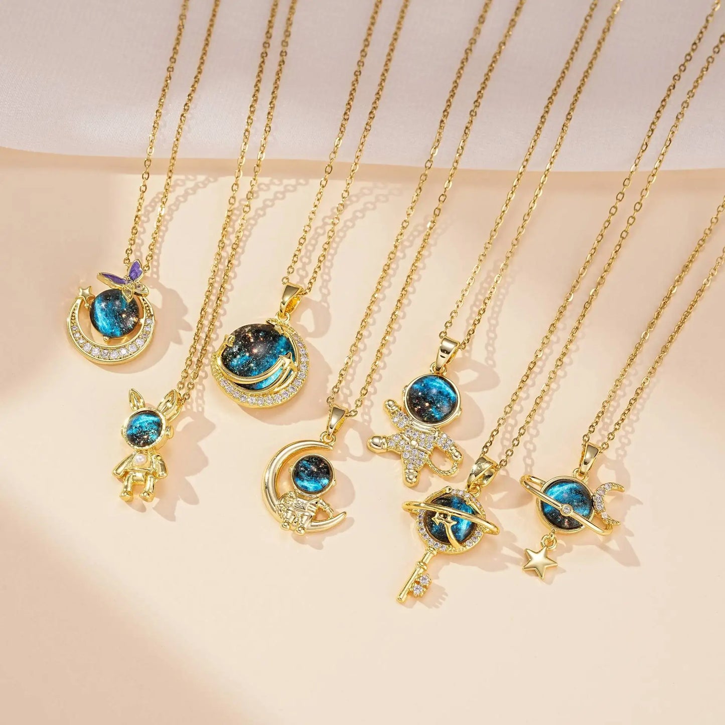 Starry Sky Planet Pendant