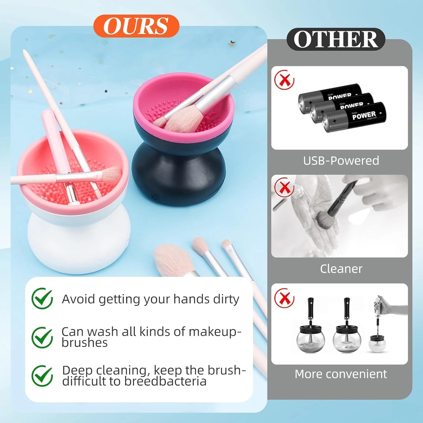 Electric Makeup Brush cleaner